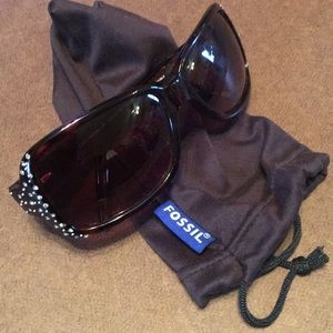 Fossil Sunglasses with gorgeous Swarovski crystals